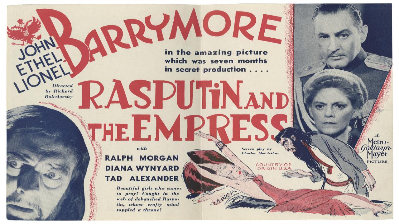 فيلم Rasputin and the Empress 1932 مترجم